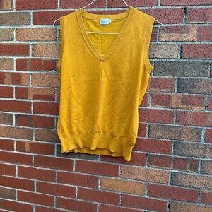 Cielo Mustard Yellow Knit Sweater Vest XL